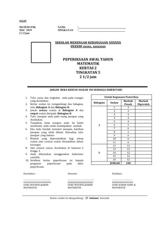 Cover Kertas 2 Matematik
