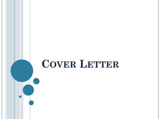 COVER LETTER
 