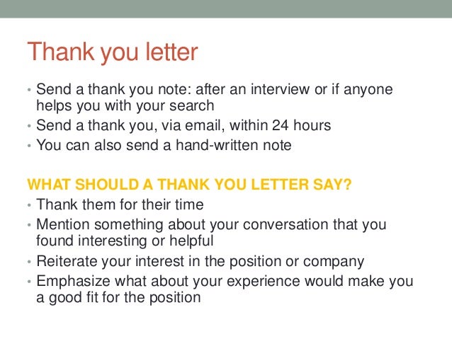 How to write thank you letters after an interview