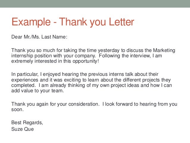 After Internship Thank You Letter from image.slidesharecdn.com