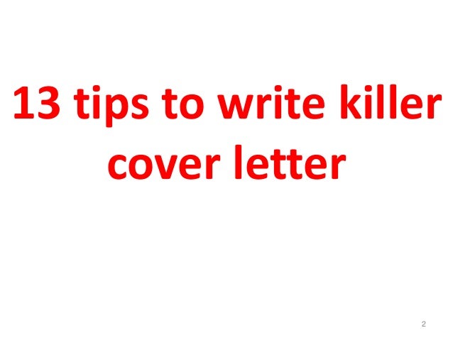 tips on writing cover letters