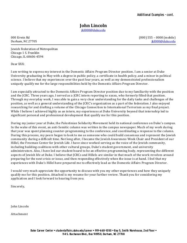 undergraduate student cover letter collection cover letter recommendations