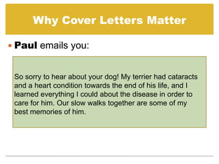 Prepare a Cover Letter using a Job Description