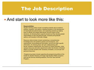 Prepare a Cover Letter using a Job Description