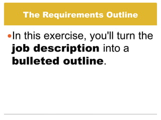 Prepare a Cover Letter using a Job Description