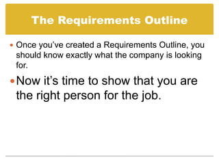 Prepare a Cover Letter using a Job Description