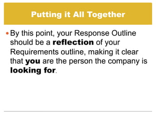 Prepare a Cover Letter using a Job Description