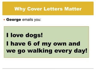 Prepare a Cover Letter using a Job Description