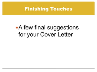 Prepare a Cover Letter using a Job Description