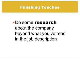 Prepare a Cover Letter using a Job Description