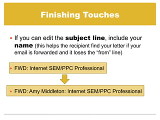 Prepare a Cover Letter using a Job Description