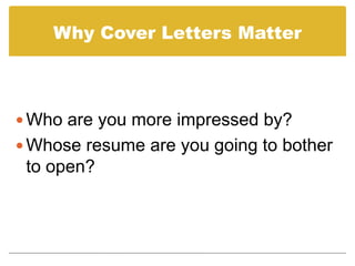 Prepare a Cover Letter using a Job Description