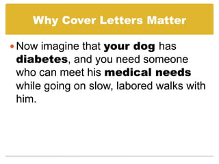 Prepare a Cover Letter using a Job Description