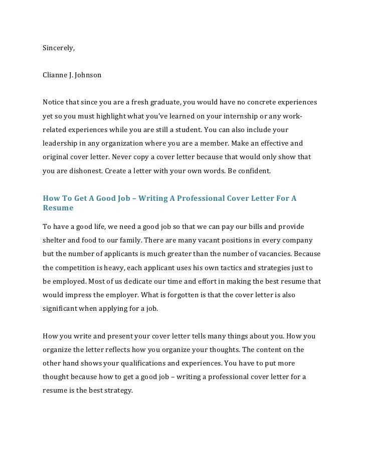 How do we write application letter for job