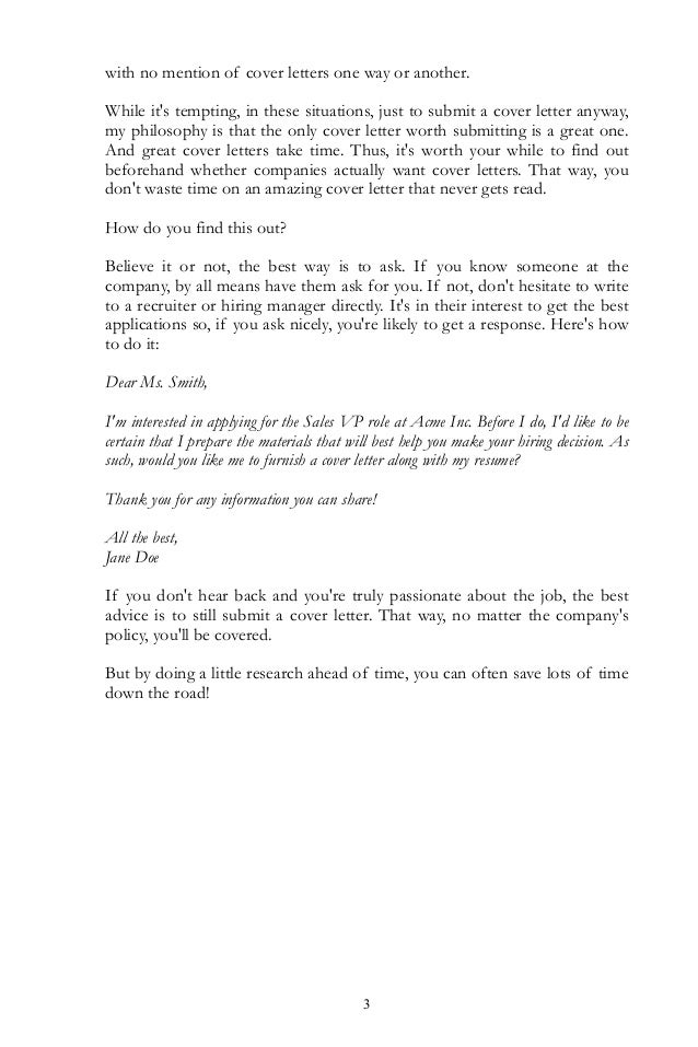 the best cover letters