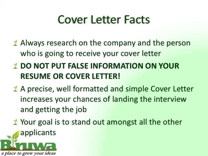 cover letter presentation