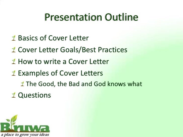 Presentation cover letter samples