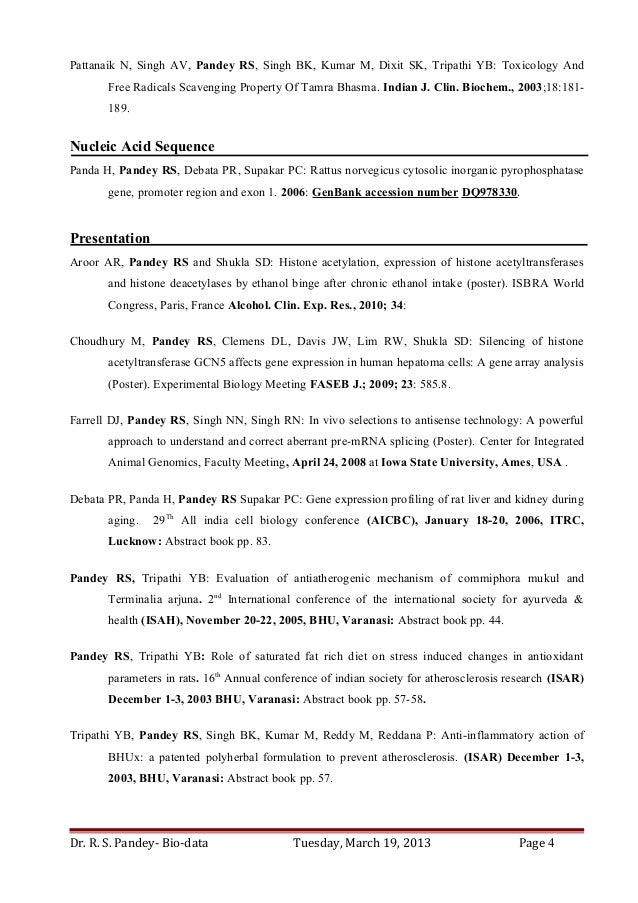 dr ravi s pandeyresume for assistant professor research scientist in biochemistry biotechnology and molecular biology 4 638