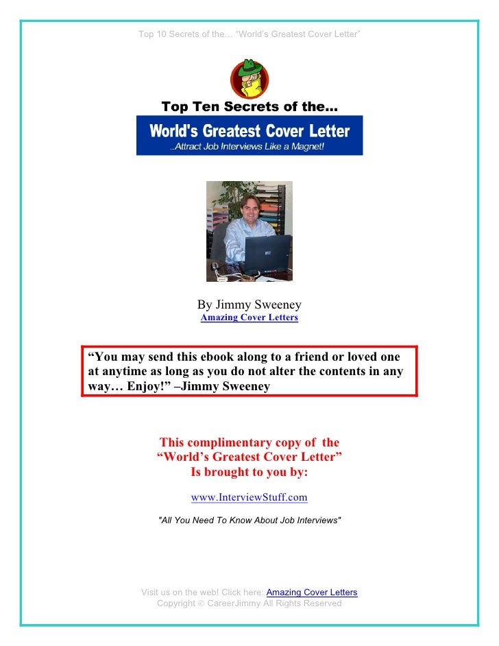 great cover letter secrets great cover letter secrets the secret jimmy sweeney cover letter