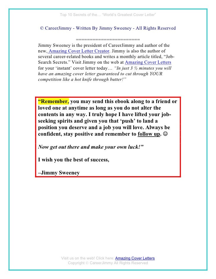 coverletters jimmy sweeney cover letter