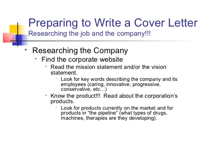 Cover Letters