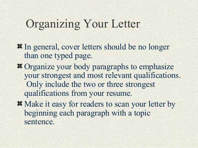 general cover letter for any job