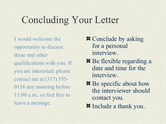 concluding your letter concluding a cover letter