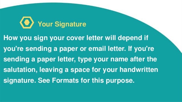 do you sign your cover letters