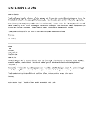 Coverletters | PDF
