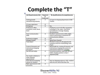 Complete the “T” 