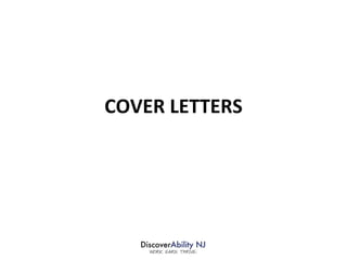 COVER LETTERS 