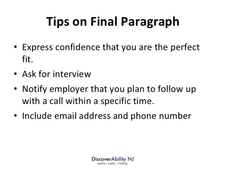 cover letter final paragraph