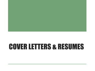 Cover letters resumes PPT - Cover Letters Resumes 1 320 