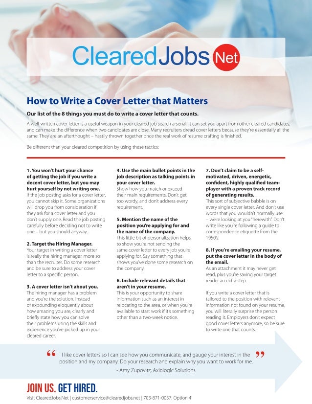 how to write a cover letter that matters what to say in a covering letter