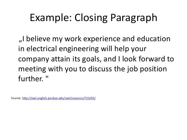 Cover Letter Closing Paragraph Example - 200+ Cover Letter ...