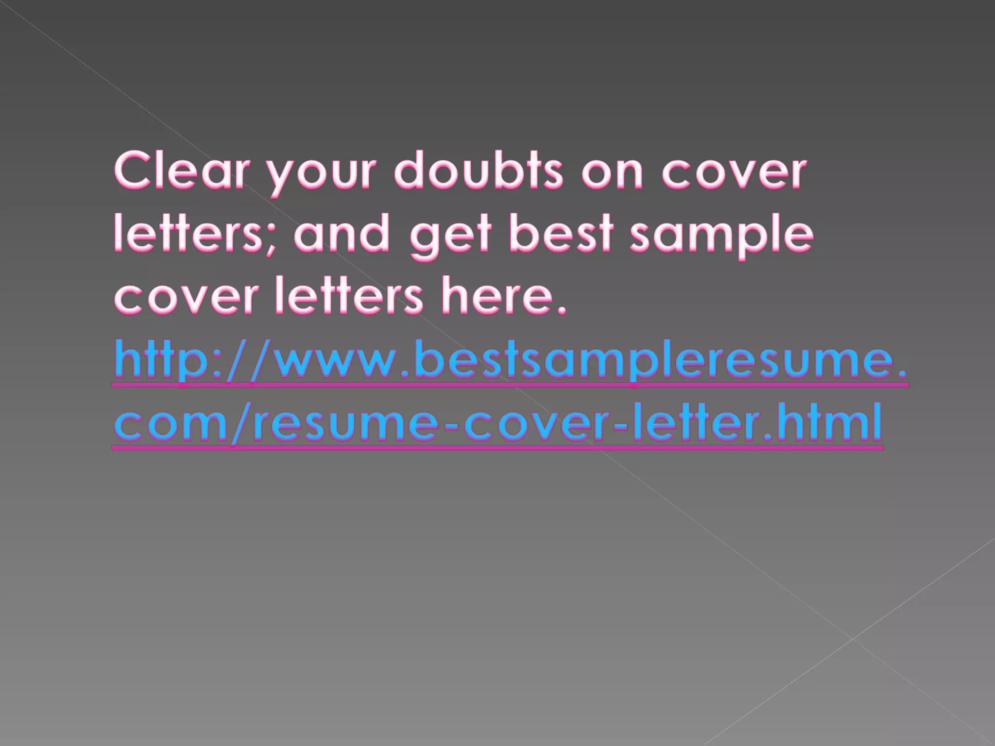 Cover lettters