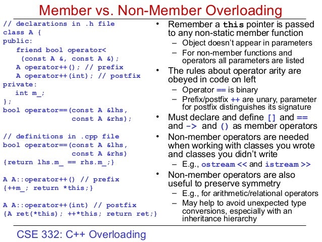 C++ overloading