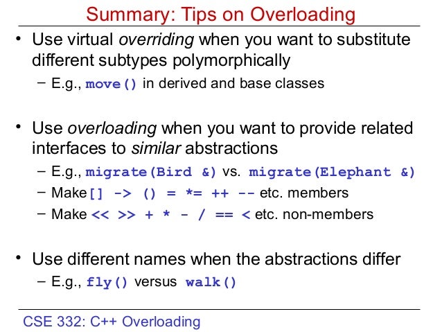 C++ overloading