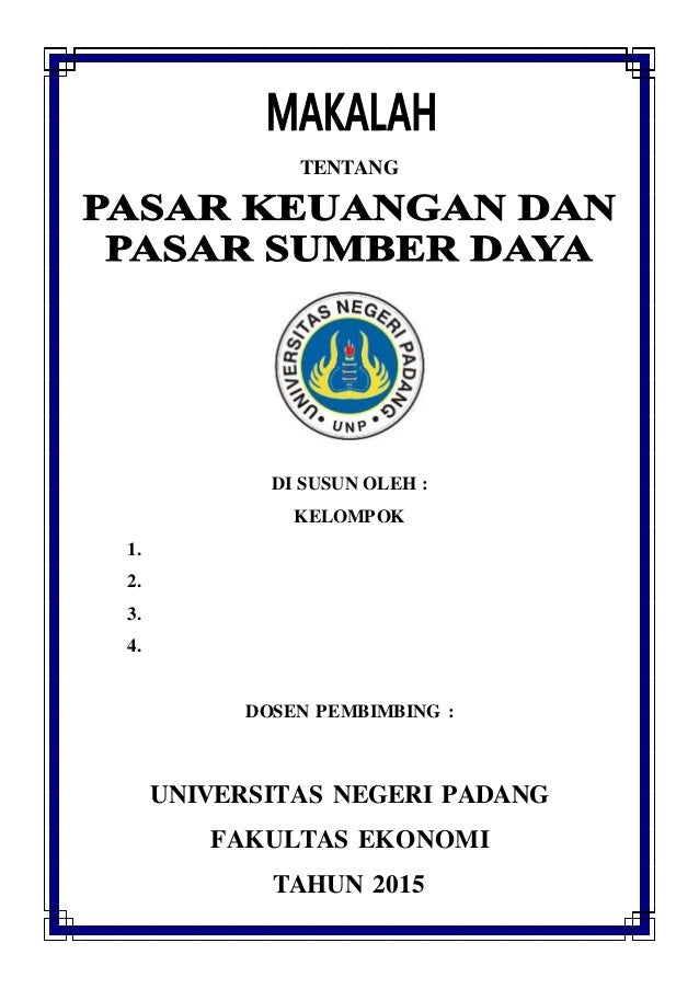 Cover Makalah Pasar Keuangan