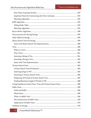 Data Structures and Algorithms made Easy (Cover Page) | PDF