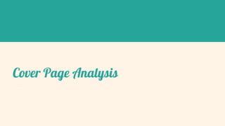 Cover Page Analysis
 