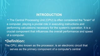 Assembling and Deassembling of a Central Processing Unit | DOCX