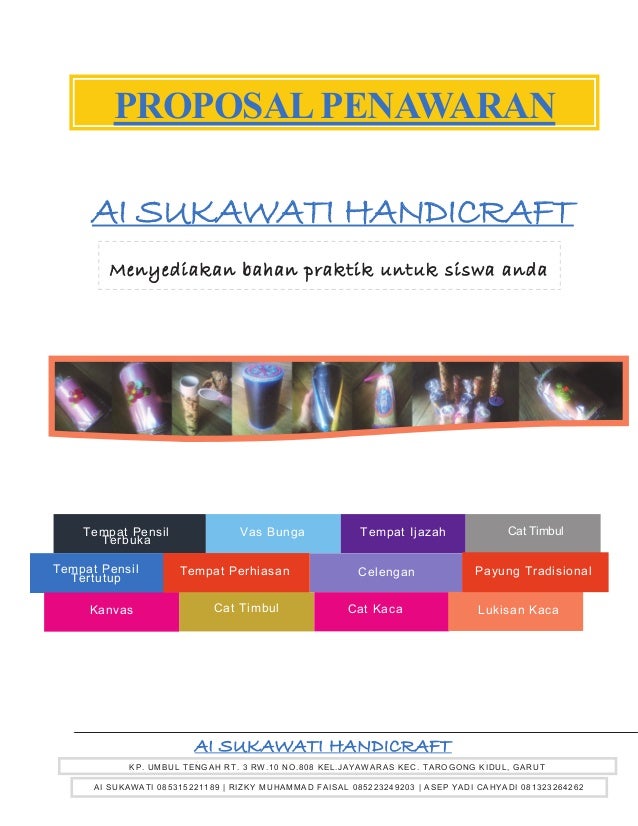 Cover proposal penawaran ai sukawati handicraft