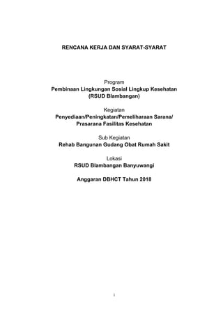 remcana rencana cover rks syarat bangunan gedung | DOCX
