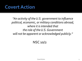 Covert action | PPT