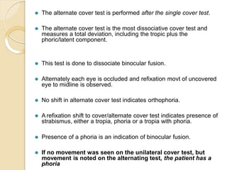 Covertests.pptx type of cover test use of cover test | PPTX