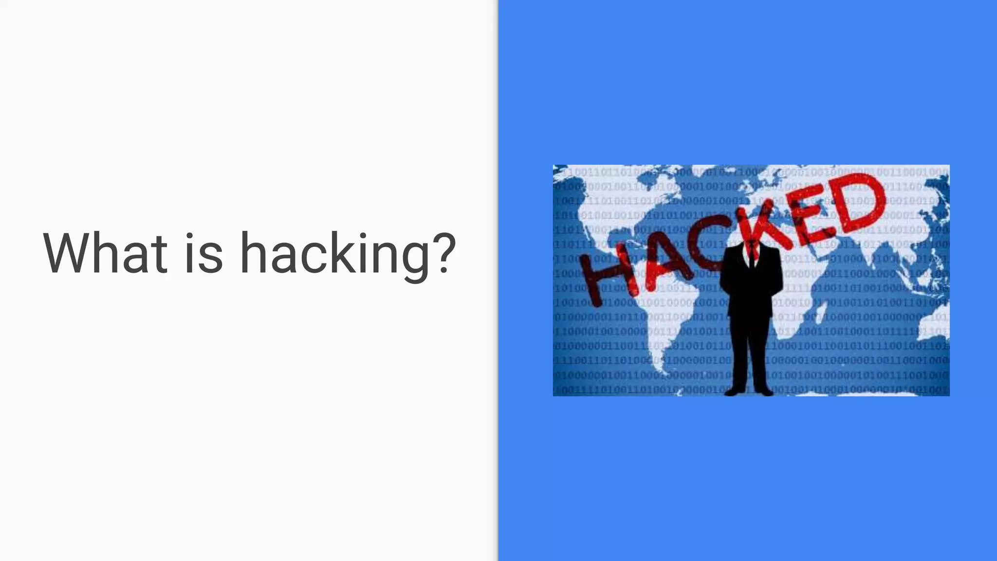 What is hacking?
 