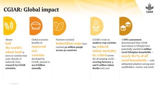 CGIAR in Ethiopia, transition and global perspectives: Transforming ...