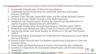 CGIAR in Ethiopia, transition and global perspectives: Transforming food, land and water systems in a climate crisis 