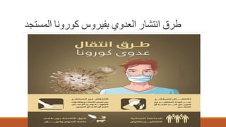 ‫المستجد‬ ‫كورونا‬ ‫بفيروس‬ ‫العدوي‬ ‫انتشار‬ ‫طرق‬
 